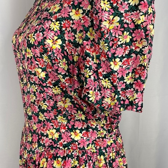 Vintage ILGWU Floral Karin Stevens by Steven Stoller Midi Dress Cottage Core sz8 - Picture 5 of 14